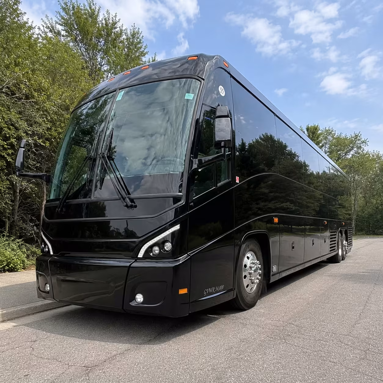 visalia 56 passenger charter bus rental