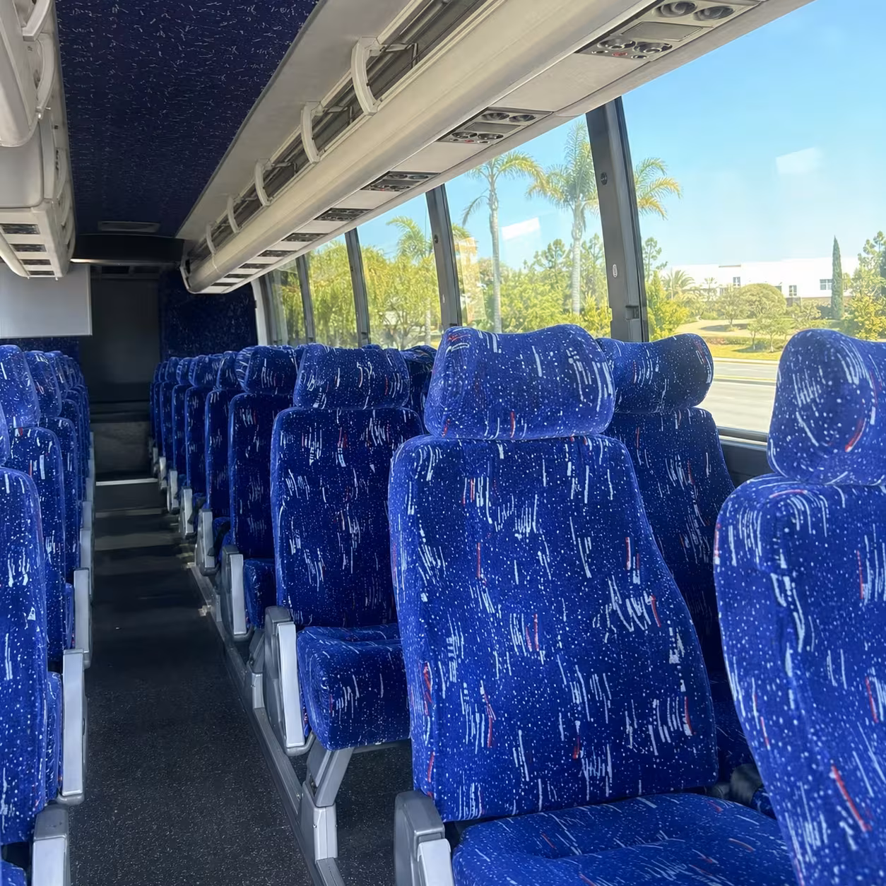 visalia charter bus interior
