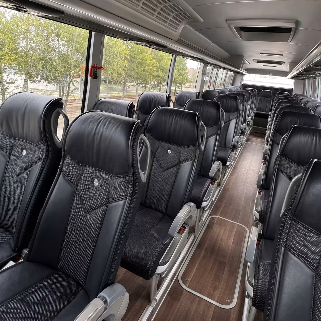 visalia charter bus rental interior