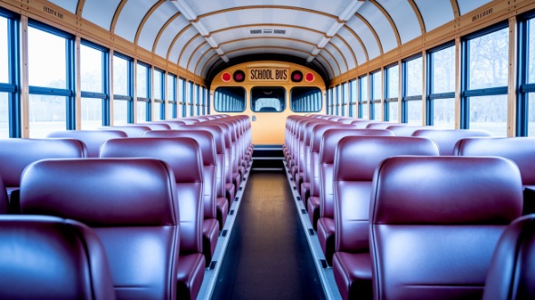 school bus rental interior visalia